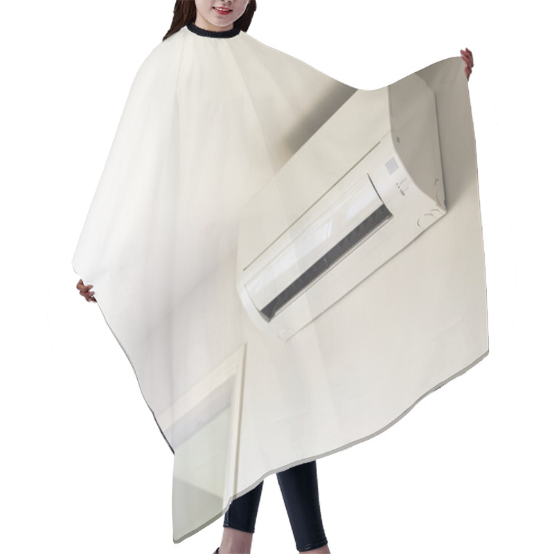 Personality   Air Conditioner On Wall Background  Hair Cutting Cape