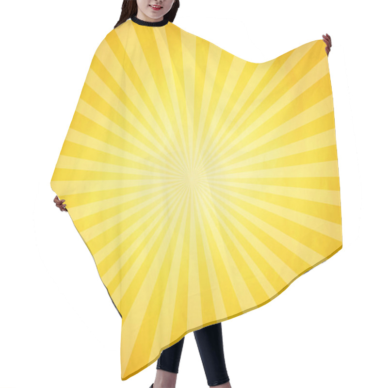 Personality  Crumpled Yellow Sunburst Background With Gradient Mesh, Vector Illustration Hair Cutting Cape