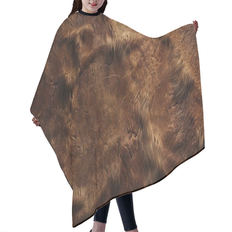 Personality  Close-up Of A Rich Brown Animal Hide Showcasing Texture And Natural Patterns. Hair Cutting Cape