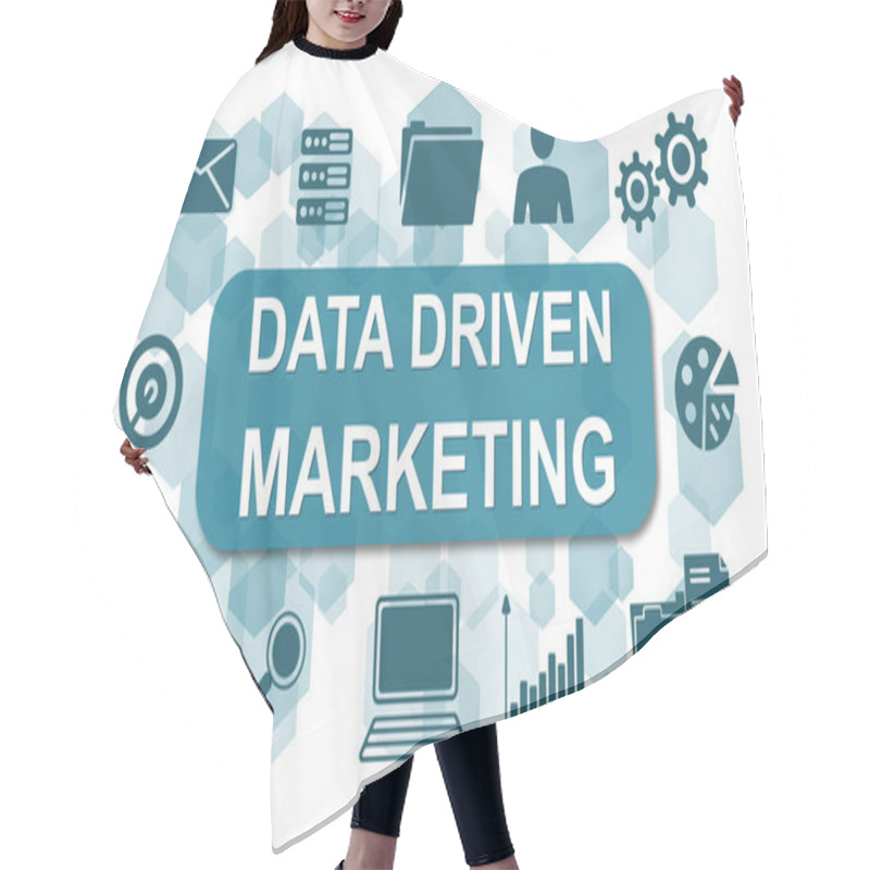 Personality  Illustration Of A Data Driven Marketing Concept Hair Cutting Cape