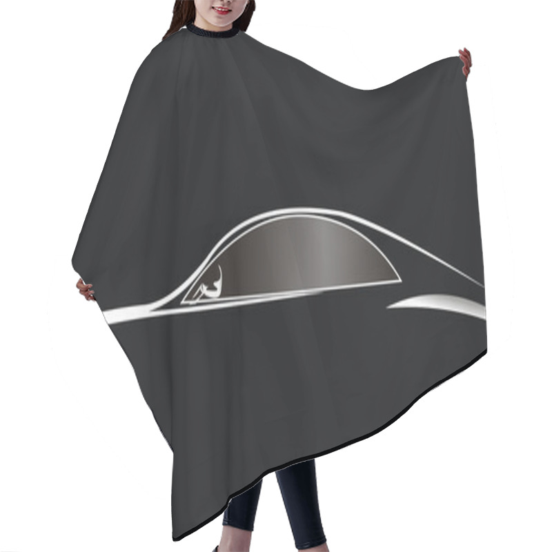 Personality  Silhouette Of The Old Car Hair Cutting Cape