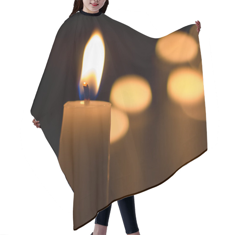 Personality  Burning Candles  In The Dark Hair Cutting Cape