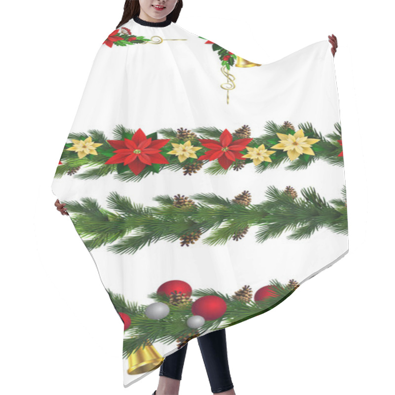 Personality  Vector Christmas Border Hair Cutting Cape