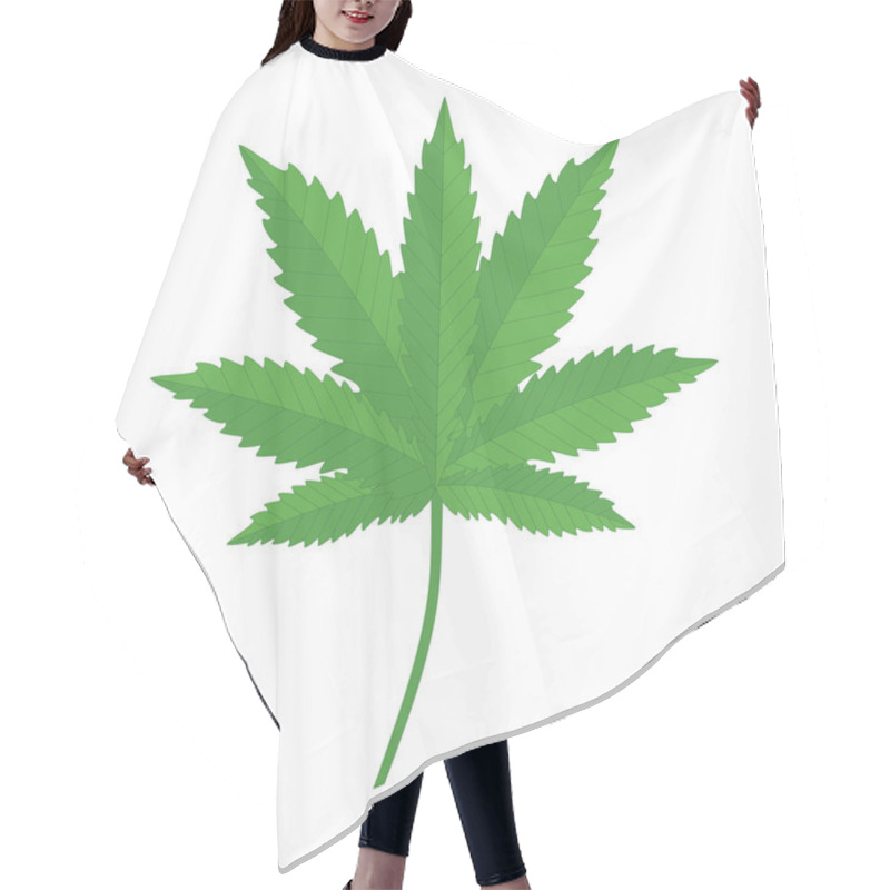 Personality  Canabis Leaf Drug Hair Cutting Cape