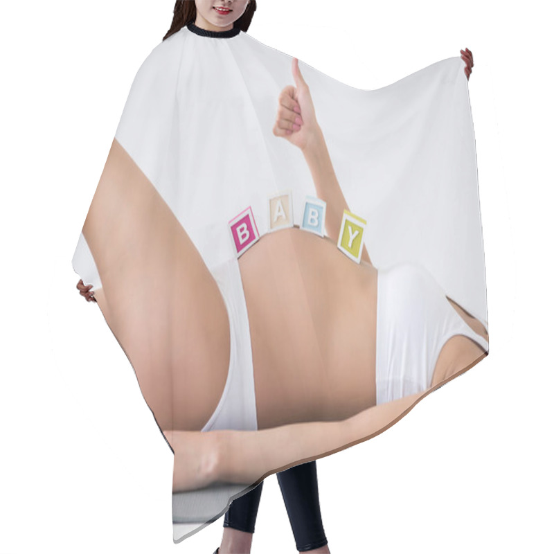 Personality  Pregnant Woman With Baby Word Hair Cutting Cape