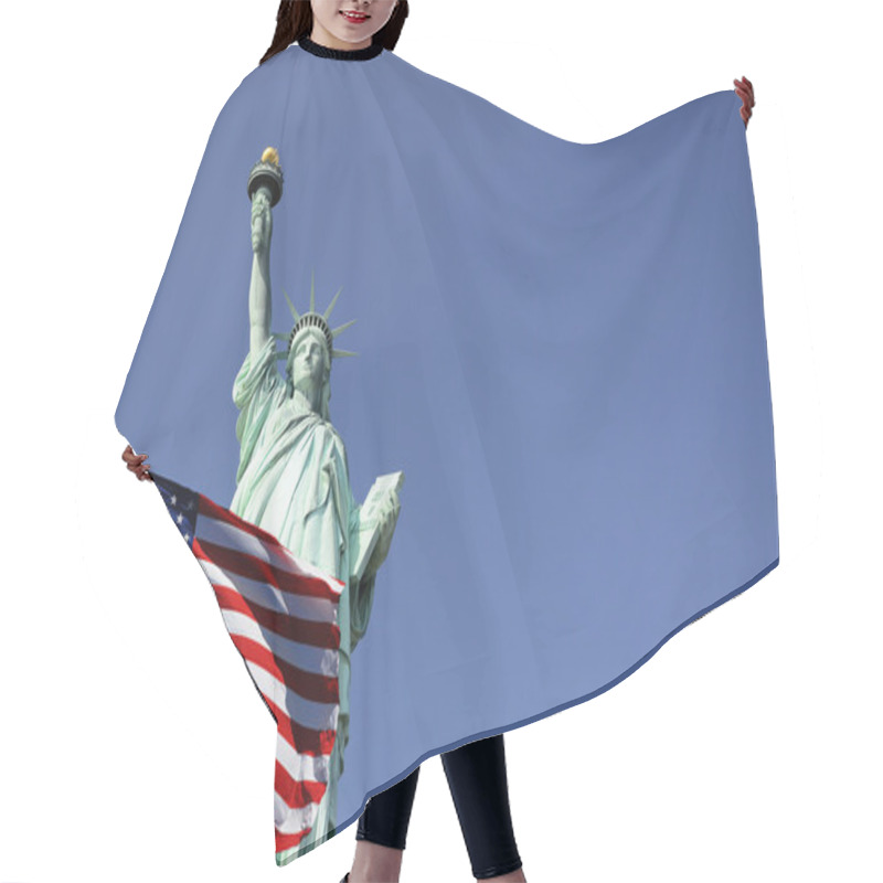 Personality  United States Flag And Statue Of Liberty Hair Cutting Cape