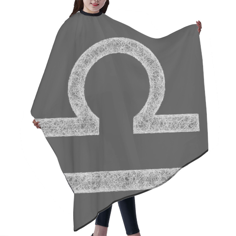 Personality  Libra Zodiac Sign Line Art Hair Cutting Cape