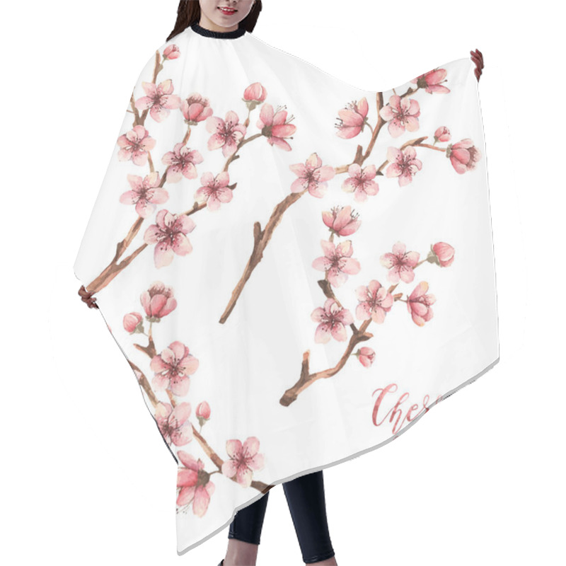 Personality  Cherry Blossom, Spring Flowers Hair Cutting Cape