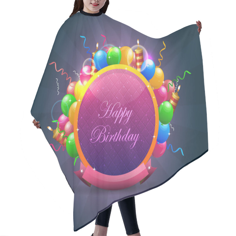 Personality  Abstract Birthday Background Vector Hair Cutting Cape