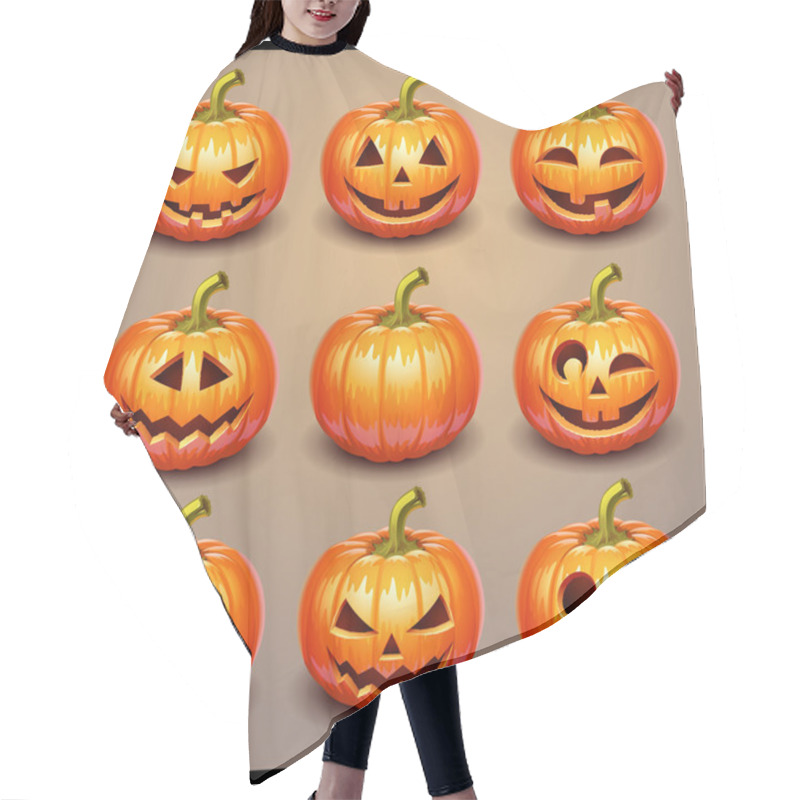 Personality  Set Pumpkins For Halloween Hair Cutting Cape