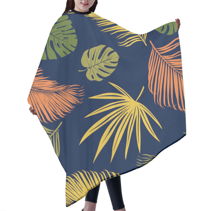 Personality  Seamless Exotic Pattern With Tropical Plants Hair Cutting Cape