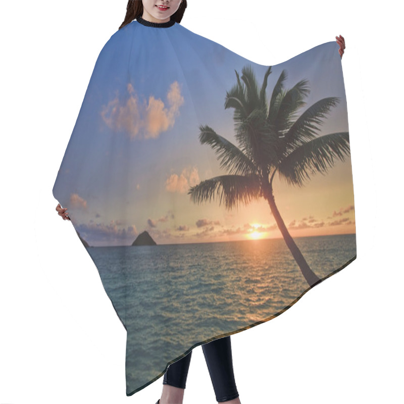 Personality  Pacific Sunrise At Lanikai Hair Cutting Cape