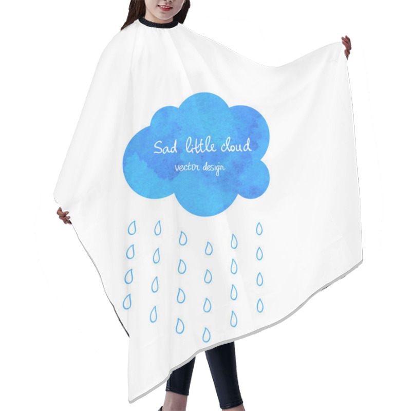 Personality  Vector Cloud Raining Design Hair Cutting Cape