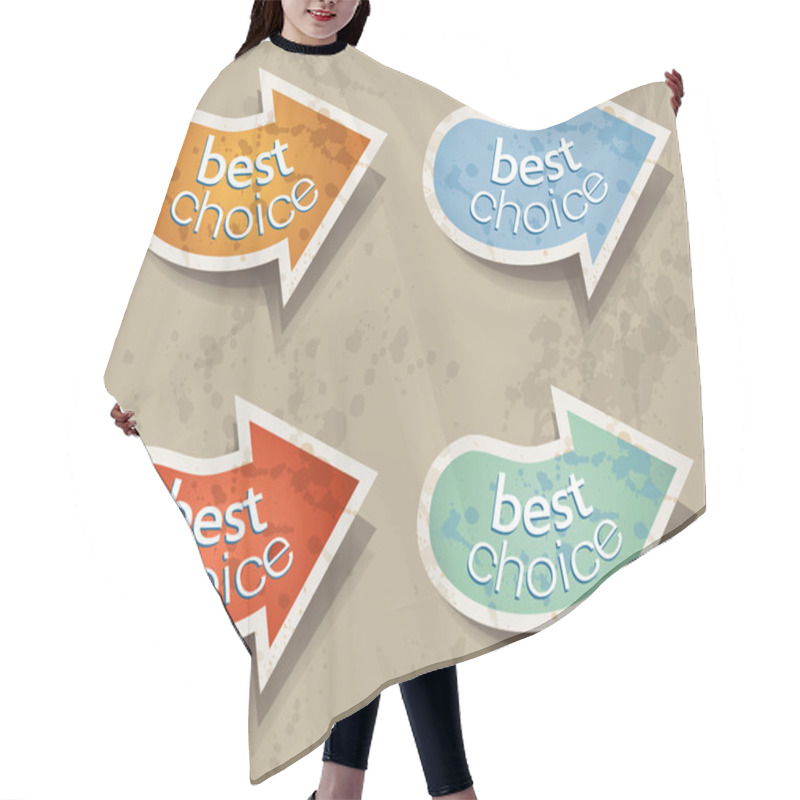 Personality  Distressed Arrows Speech Bubbles Set Hair Cutting Cape