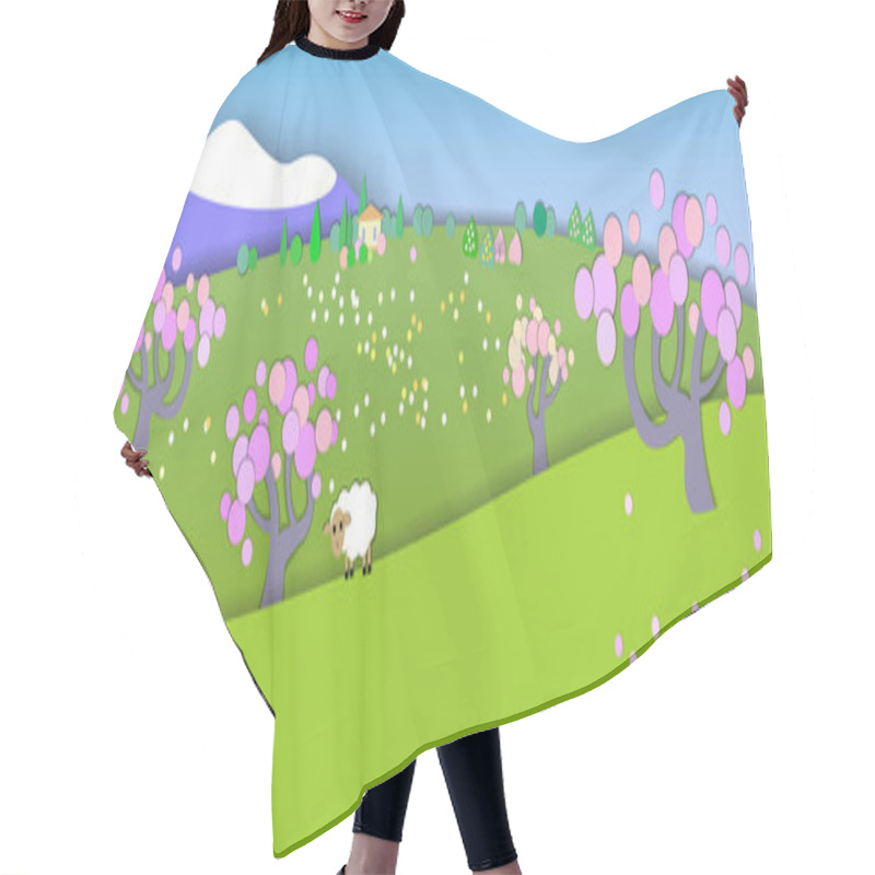 Personality  The Beginning Of Spring.Concept Change Of Seasons.Globe Concept Change Of Seasons.Globe Concept Showing A Peaceful And Idyllic Lifestyle.Paper Cut Style.Flat Landscape Illustration With Smooth Vector Shadows Hair Cutting Cape