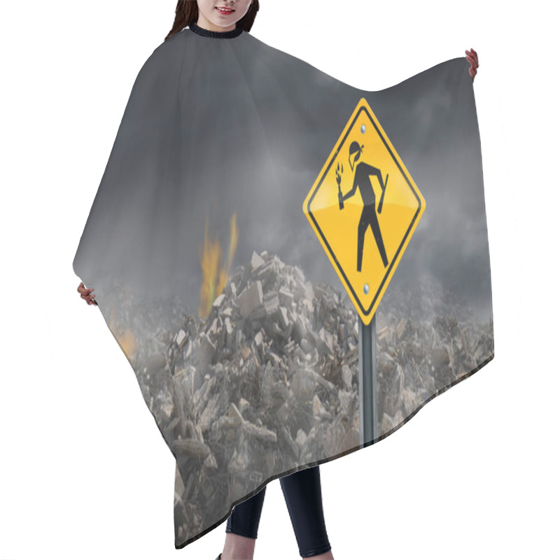 Personality  Riot And Rioting As Civil Disorder Social Issue Concept As A Street Sign With A Rioter Or Violent Protester As A Symbol For Protesting Violence And Criminal City Property Destruction With 3D Illustration Elements. Hair Cutting Cape