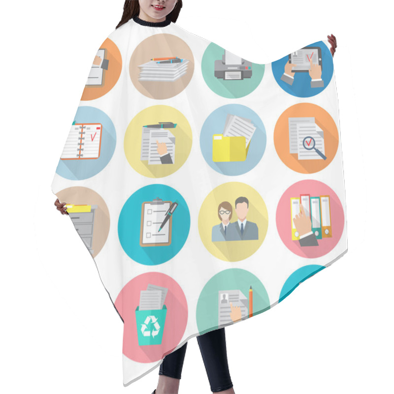 Personality  Document Icon Flat Hair Cutting Cape