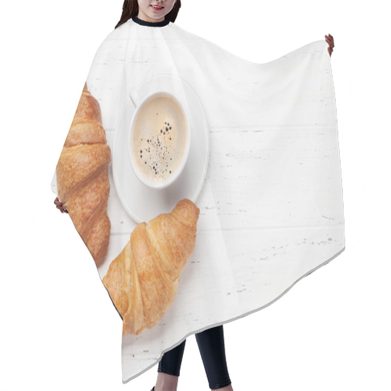 Personality  Coffee And Croissant Hair Cutting Cape