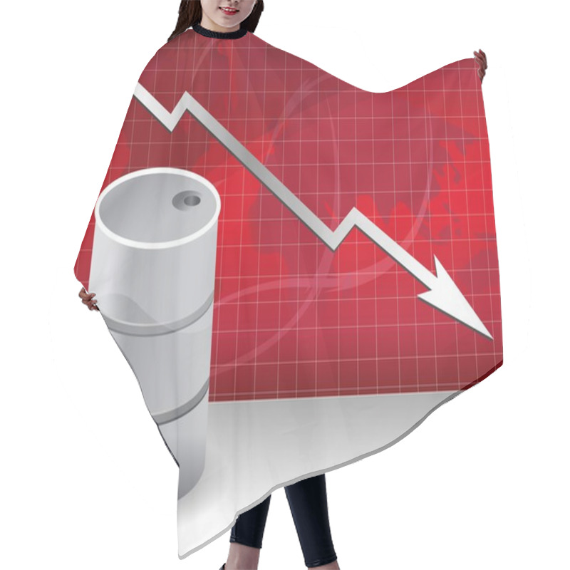 Personality  Oil Prices Falling Down Concept Illustration Hair Cutting Cape