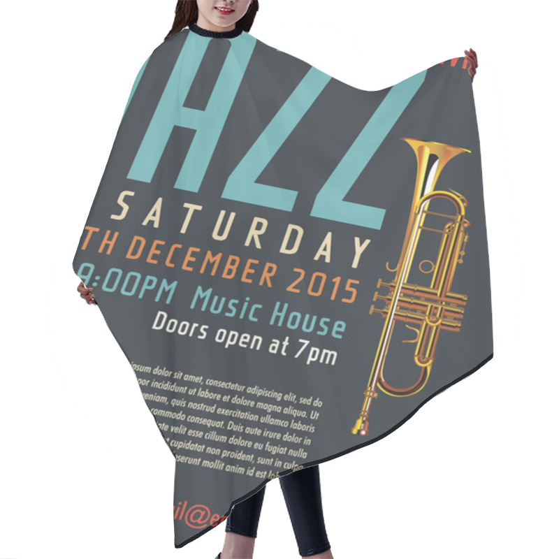 Personality  Jazz Festival Poster Hair Cutting Cape