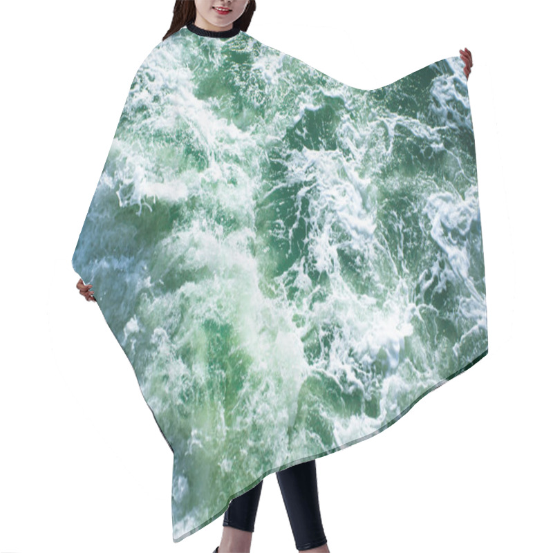 Personality  Surface Of Turquoise Ocean Water With White Foam, Background, Texture Hair Cutting Cape