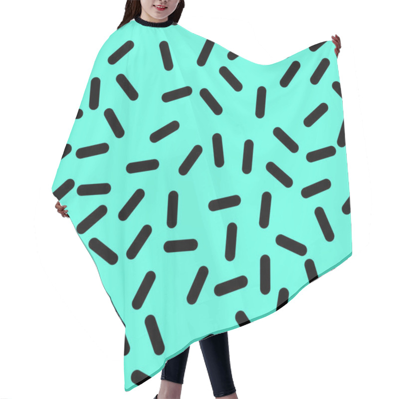 Personality  Retro Seamless Pattern In Memphis Style Design Hair Cutting Cape