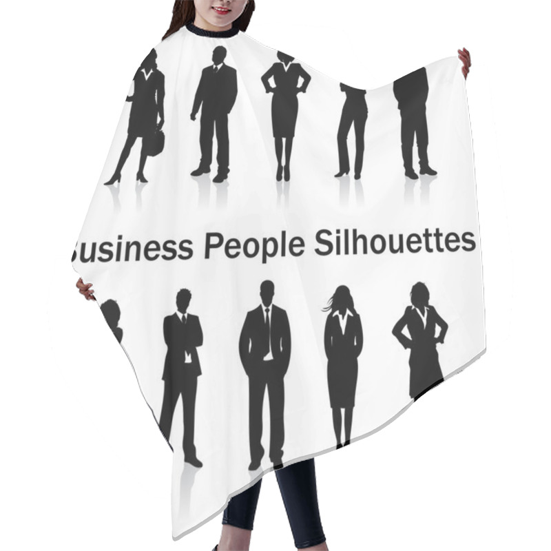 Personality  Business People Silhouettes Hair Cutting Cape