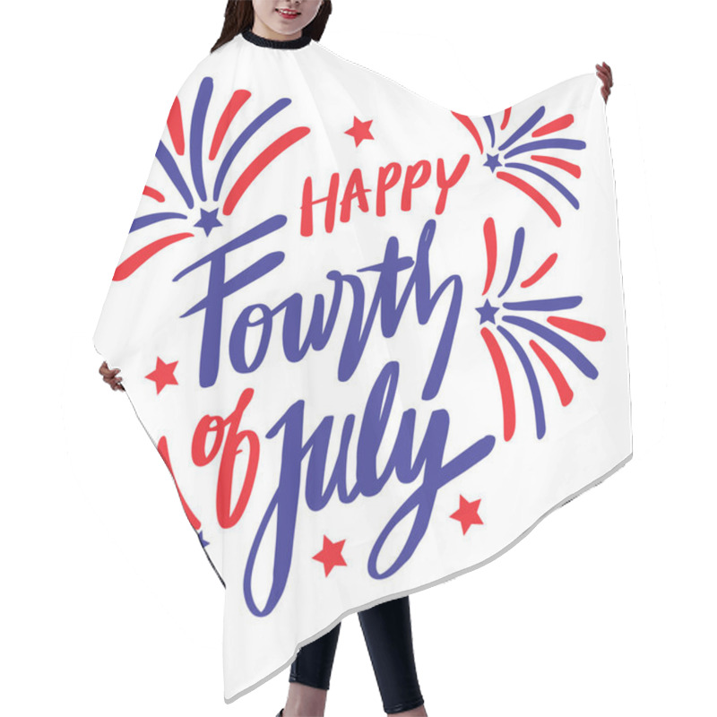 Personality  Happy Fourth Of July Background With Fireworks. American Independence Day Hair Cutting Cape