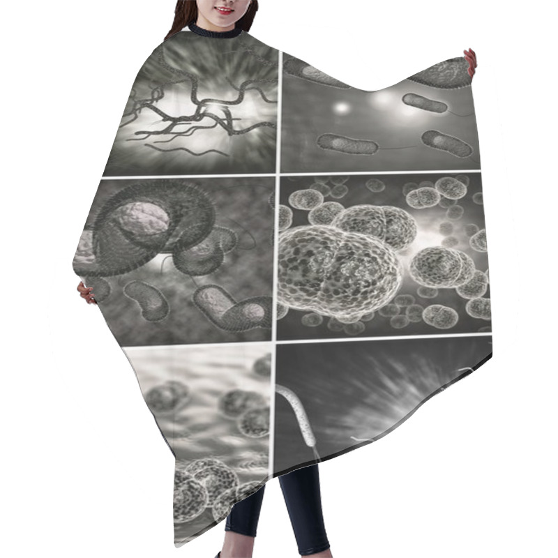 Personality  Bacteria Infection Collage Hair Cutting Cape