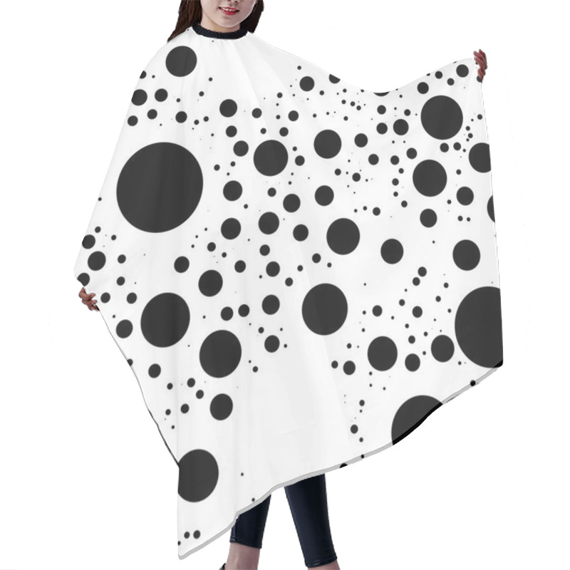 Personality  Abstract Monochrome Circles Pattern Hair Cutting Cape