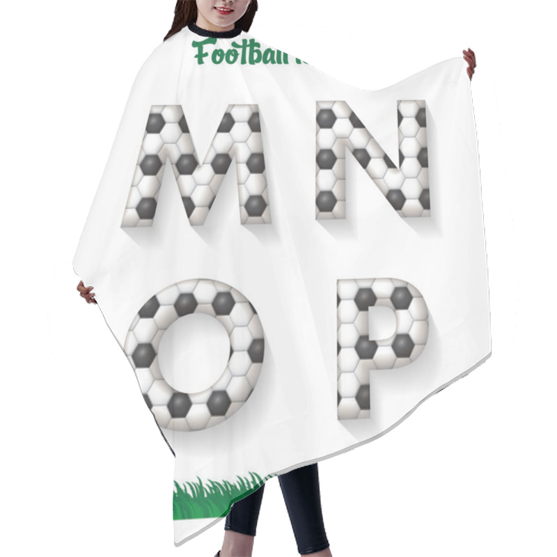 Personality  Football Letters And Grass Hair Cutting Cape