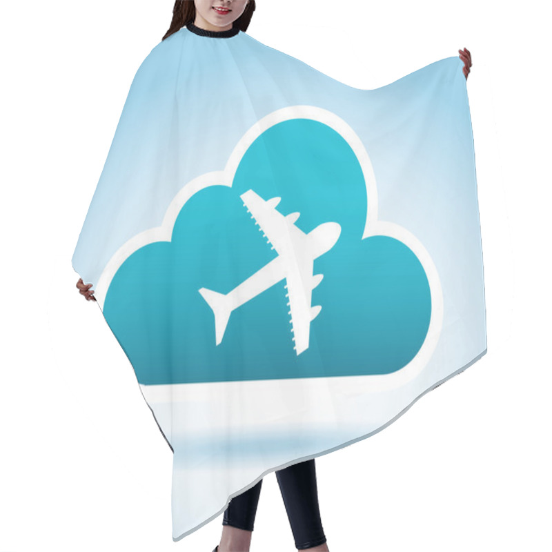 Personality  Plane Design Hair Cutting Cape