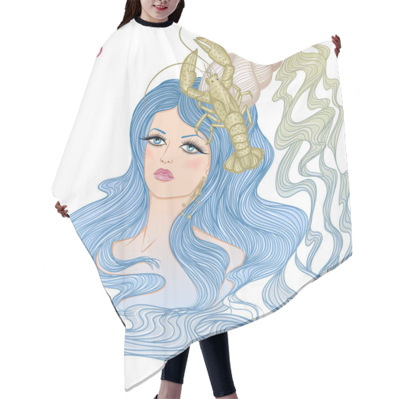 Personality  Astrological Sign Of Cancer As A Beautiful Girl Hair Cutting Cape