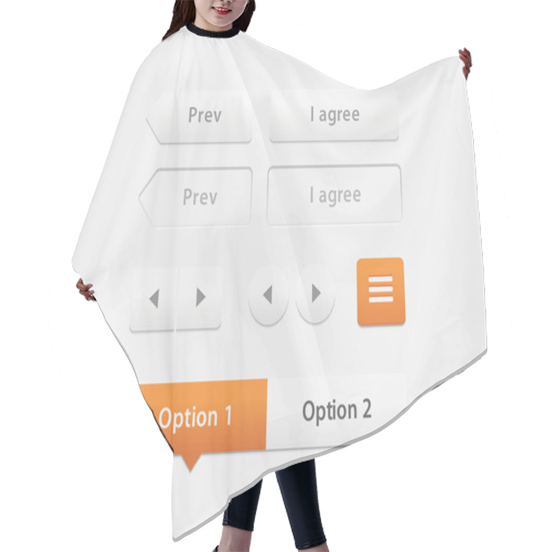 Personality  Orange White UI Kit Hair Cutting Cape