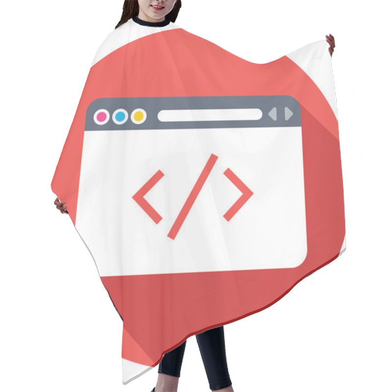 Personality  HTML Coding Vector Icon Hair Cutting Cape