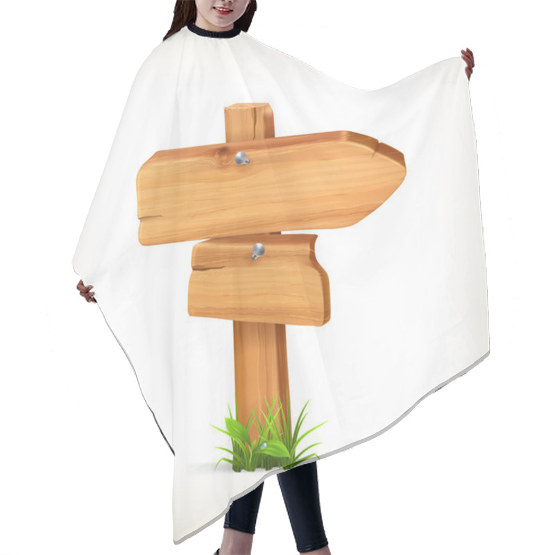 Personality  Wooden Sign, Arrow Hair Cutting Cape