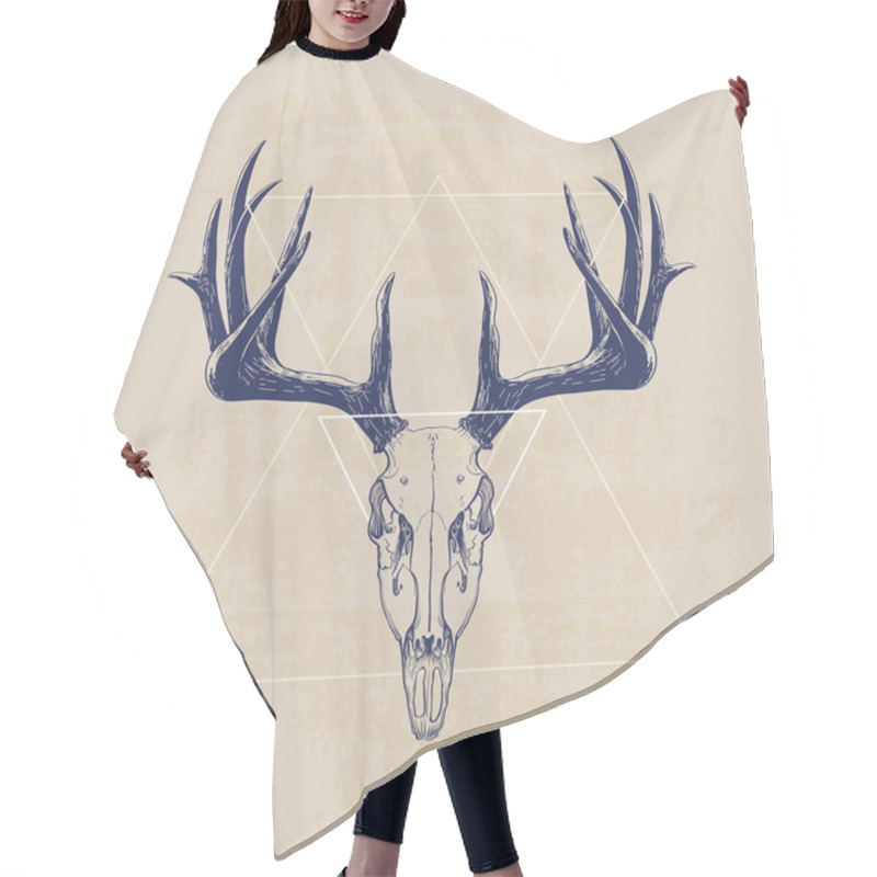 Personality  Deer Skull Hair Cutting Cape