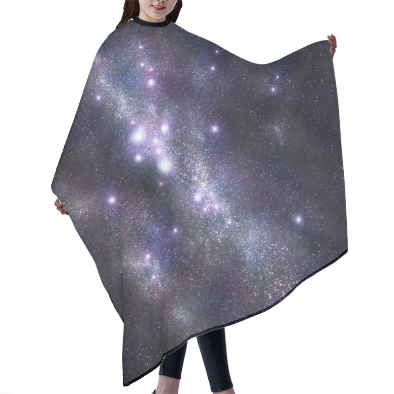 Personality  Abstract Space Background With Stars And Starfield, Nebula Hair Cutting Cape