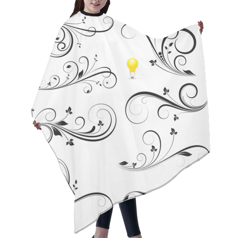 Personality  Swirls Vectors Hair Cutting Cape