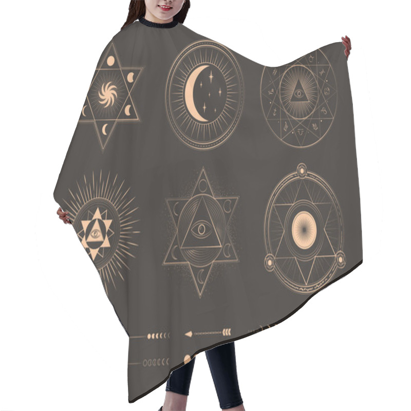 Personality  Mystical Magic Elements Hair Cutting Cape