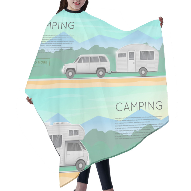 Personality  Summer Campers Trailers Hair Cutting Cape