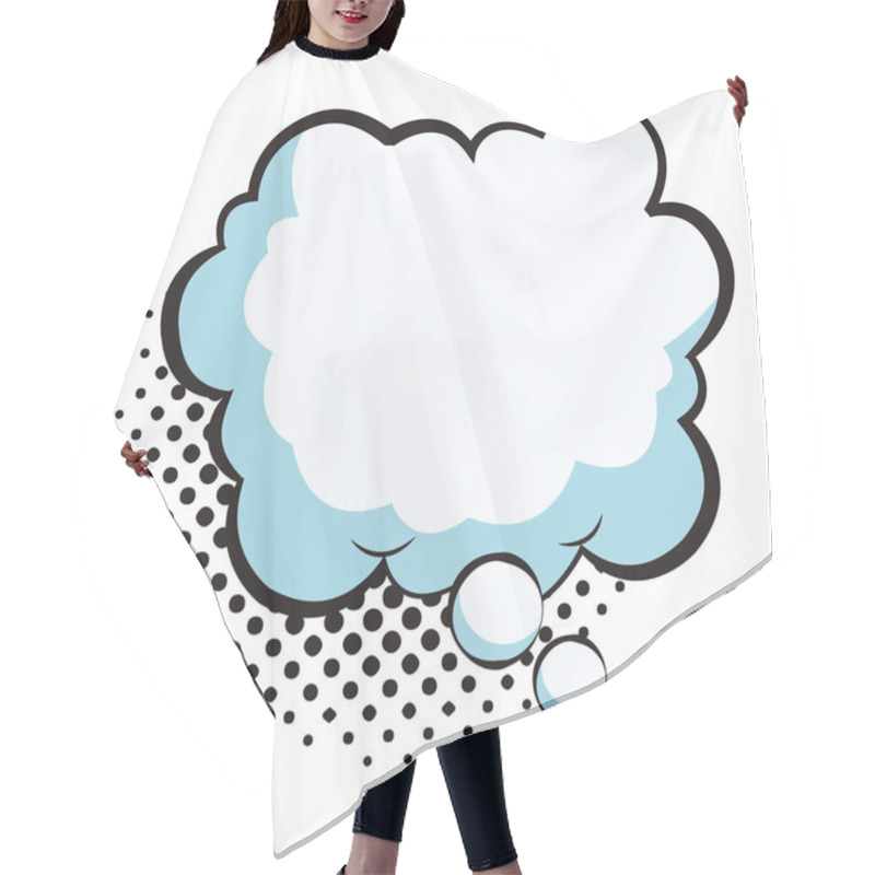 Personality  Pop Art Thinking Bubble Hair Cutting Cape