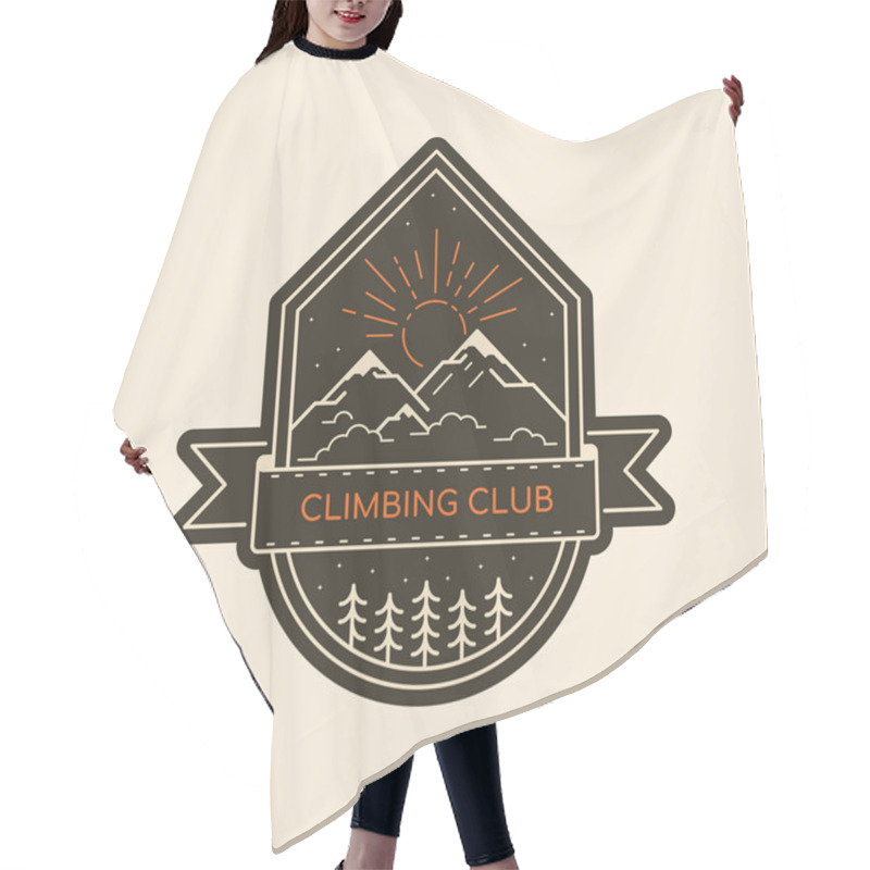 Personality  Climbing Logo Design Hair Cutting Cape