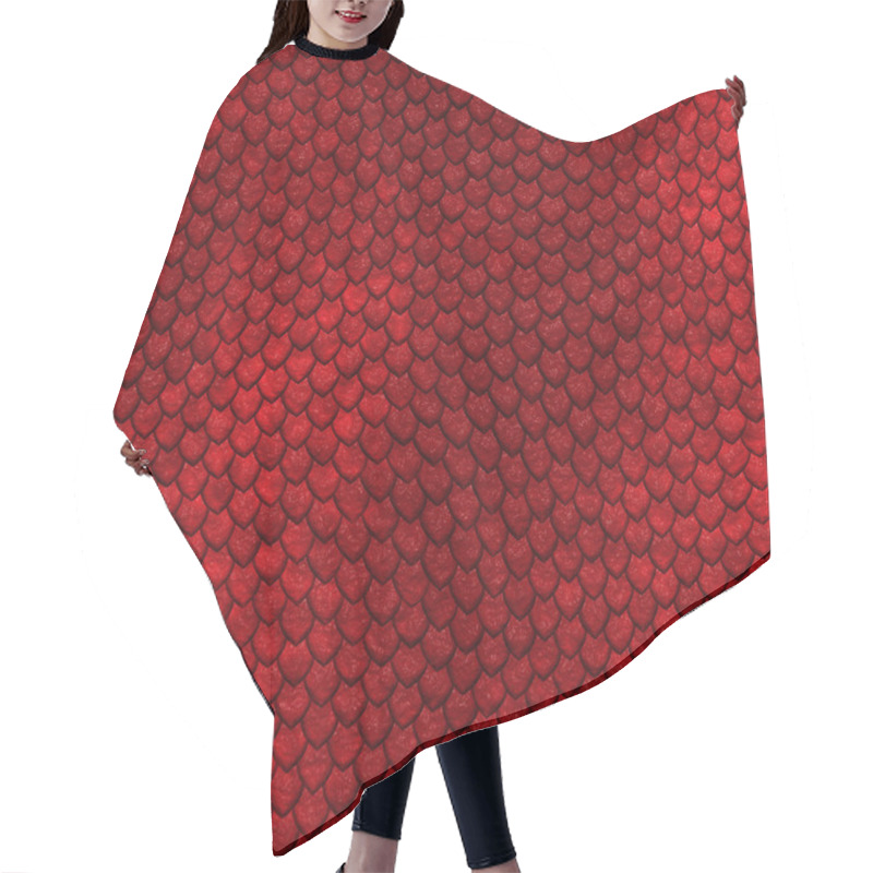 Personality  Seamless Dragon Scale Pattern Hair Cutting Cape