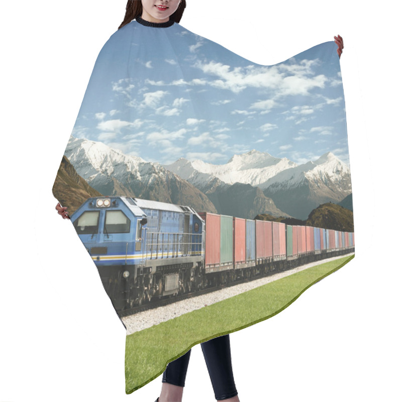 Personality  Freight Train Hair Cutting Cape