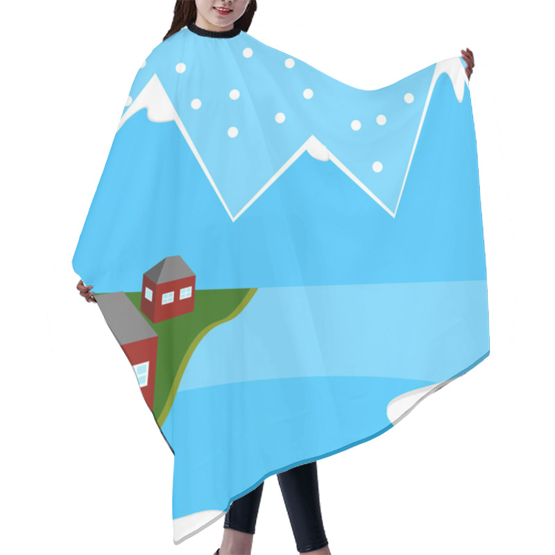 Personality  Norway Landscape Illustration Hair Cutting Cape