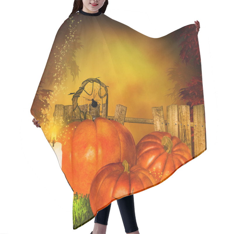 Personality  Fantasy Pumpkins Hair Cutting Cape