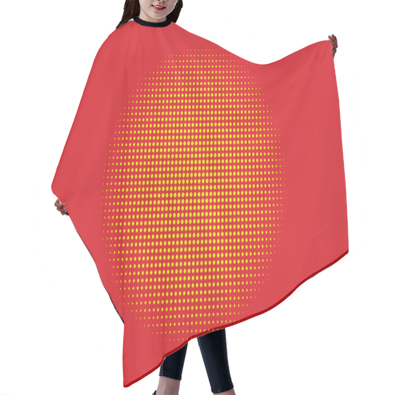 Personality  Red Halftone Circle Background Hair Cutting Cape