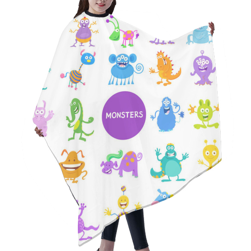 Personality  Cartoon Monster And Alien Characters Large Set Hair Cutting Cape