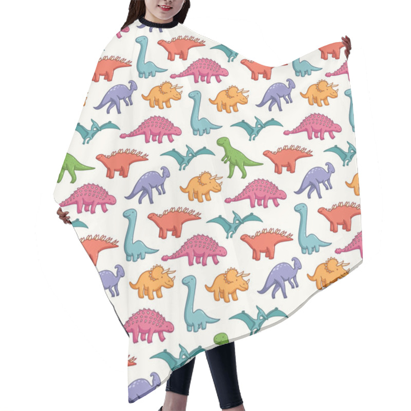 Personality  Cute Little Dinosaurs Pattern Hair Cutting Cape